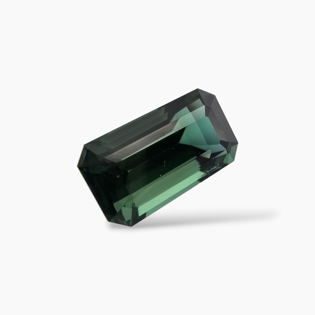 Natural Green Apatite Stone 11.76 Carats Emeraldcut Shape  ( 17x10 mm )