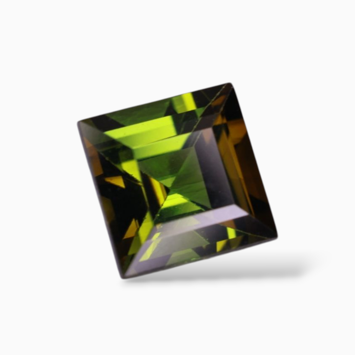 Natural Green Tourmaline Stone 2.20 Carats in Princess Cut Shape & Size 7.5x7.5mm