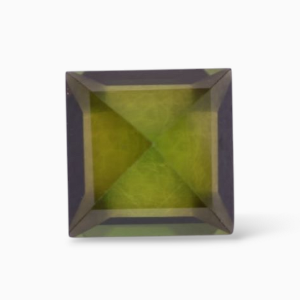 Natural Green Tourmaline Stone 2.20 Carats in Princess Cut Shape & Size 7.5x7.5mm