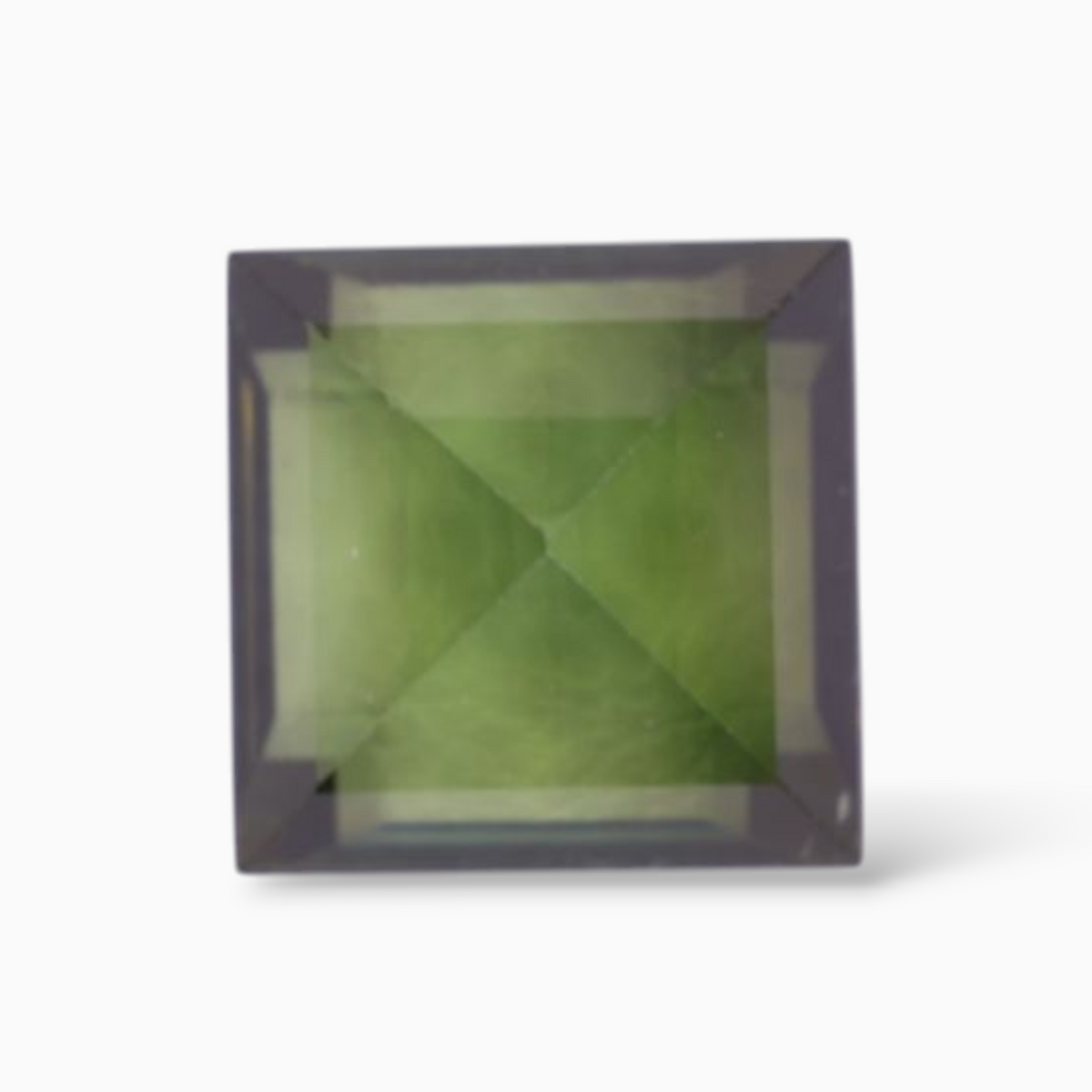 Natural Green Tourmaline Stone 2.52 Carats in Princess Cut Shape & Size 7.5mm