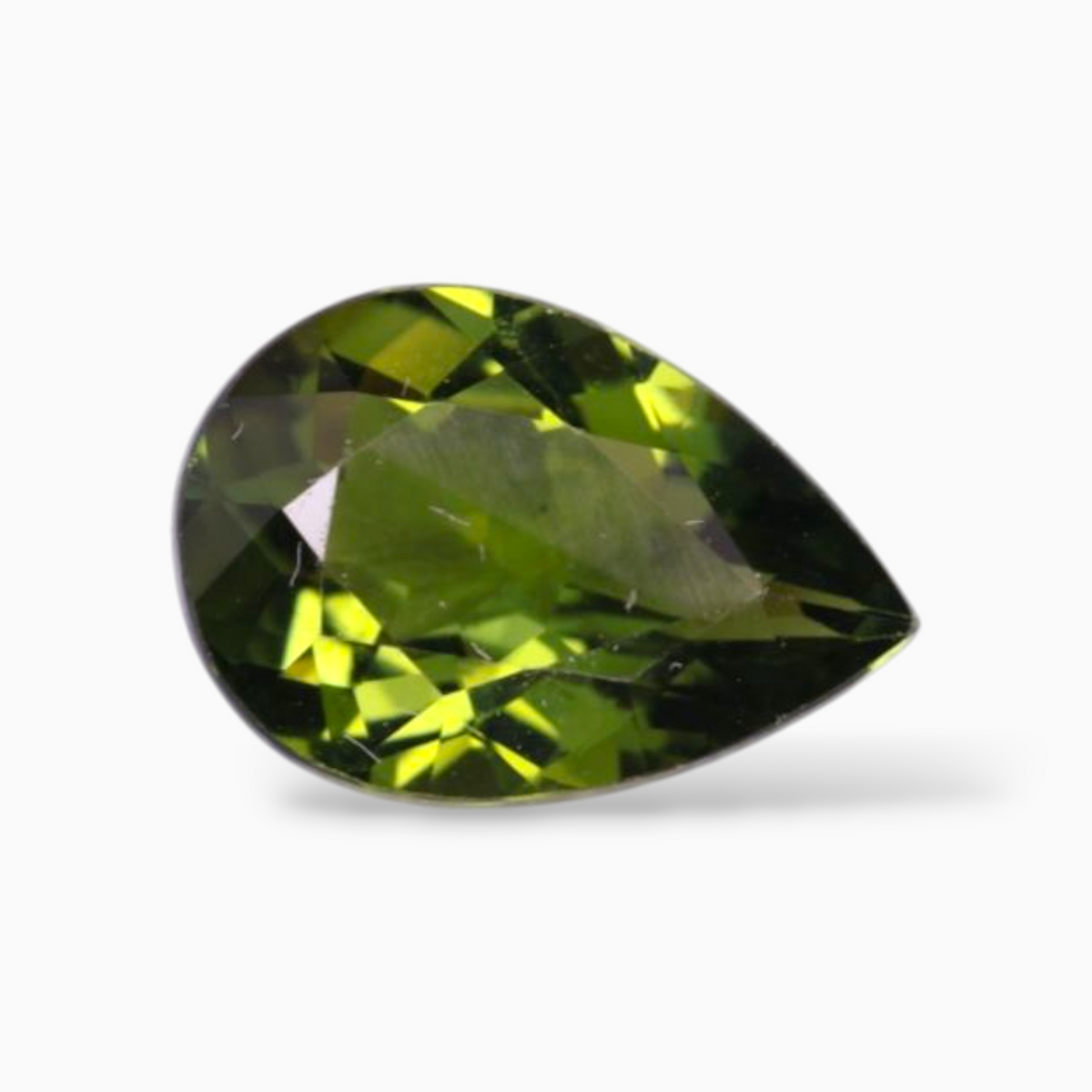 Natural Green Tourmaline Stone 1.65 Carats in Pear Shape & Size 10x7mm