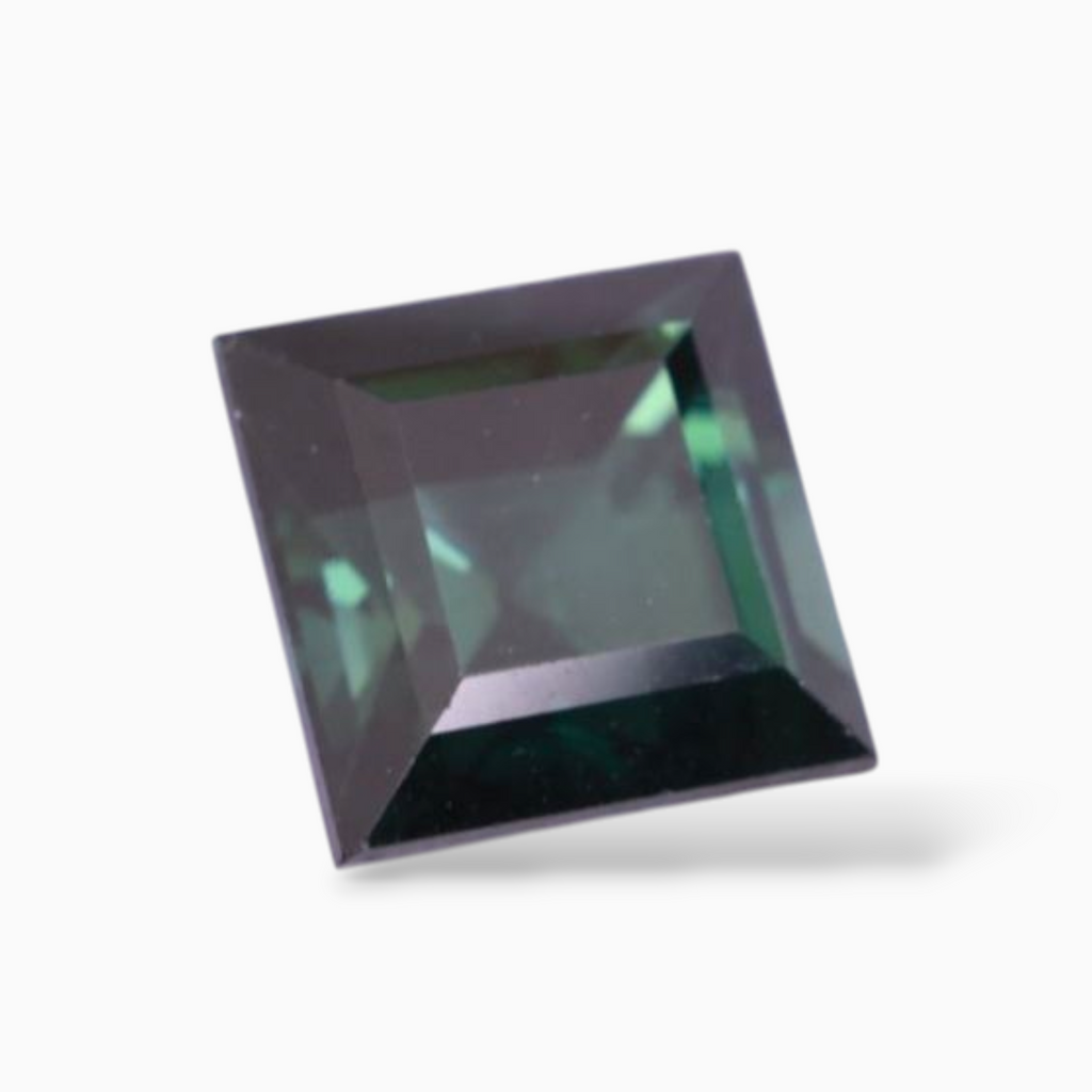 Natural Green Tourmaline Stone 2.54 Carats in Princess Cut Shape & Size 7.4mm