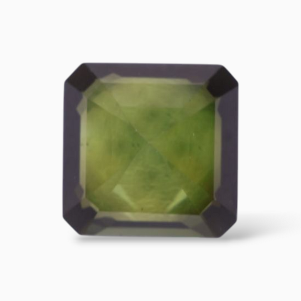 Natural Green Tourmaline Stone 2.86 Carats in Asscher Cut Shape & Size 8mm