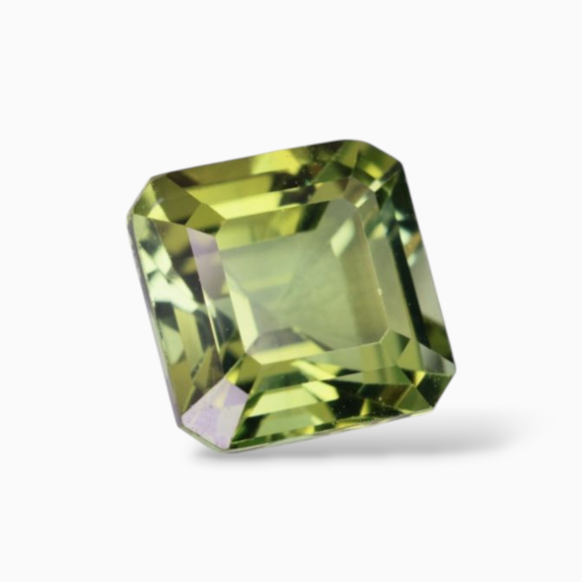 Natural Green Tourmaline Stone 2.93 Carats in Asscher Cut Shape & Size 8x8mm