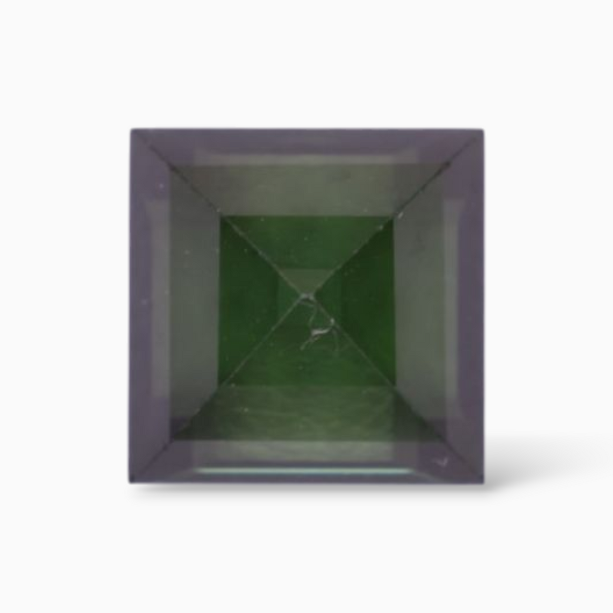 Natural Green Tourmaline Stone 3.20 Carats in Princess Cut Shape & Size 8mm
