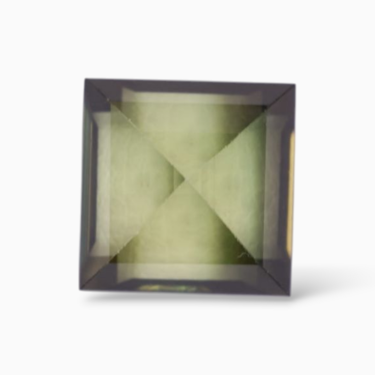 Natural Green Tourmaline Stone 3.27 Carats in Princess Cut Shape & Size 8x8mm