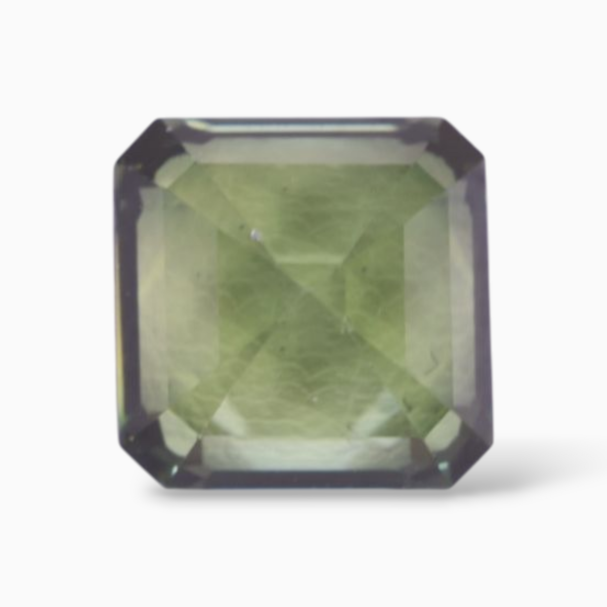 Natural Green Tourmaline Stone 3.30 Carats in Asscher Cut Shape & Size 8.1mm