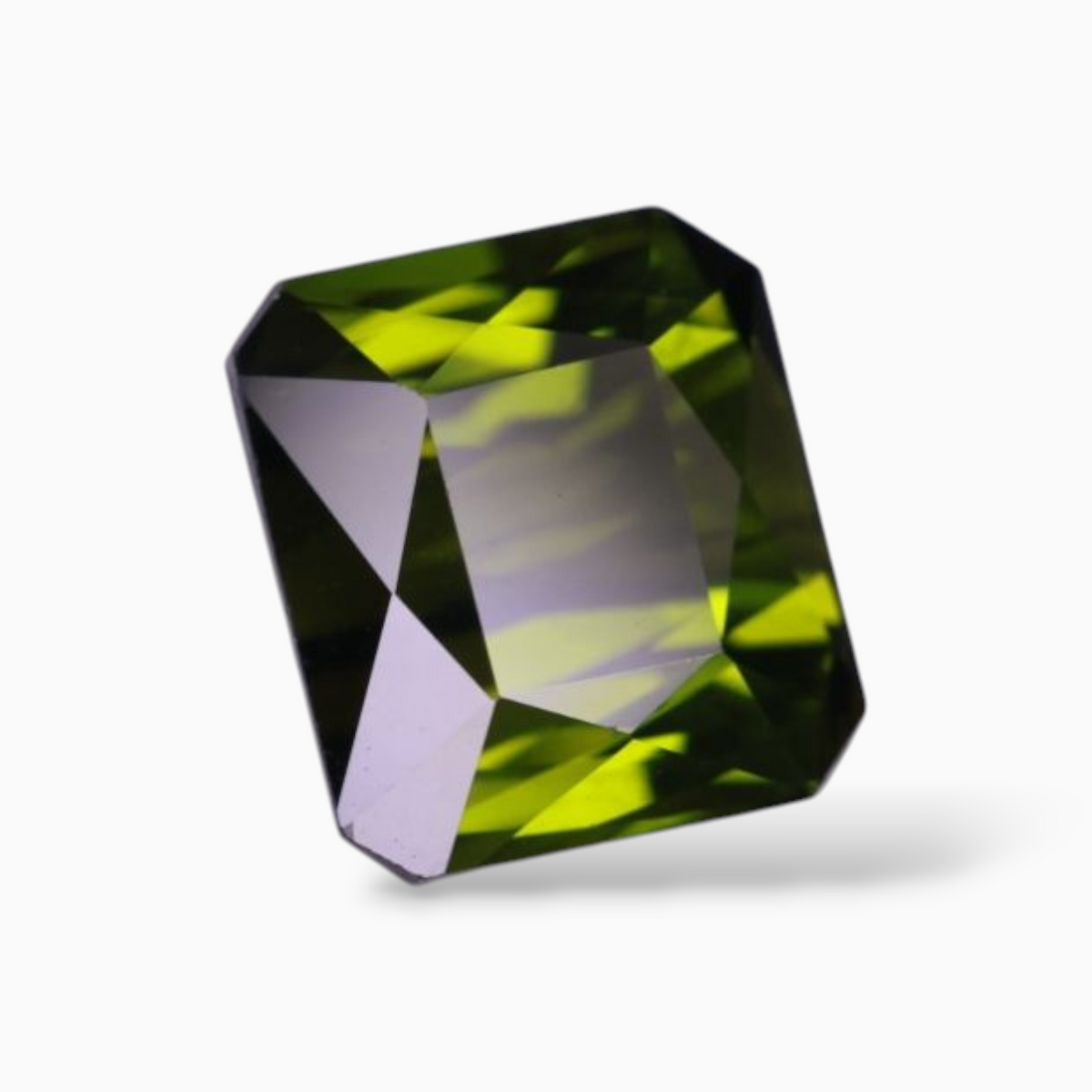 Natural Green Tourmaline Stone 3.70 Carats in Octagon Cut Shape & Size 8.8x7.8mm