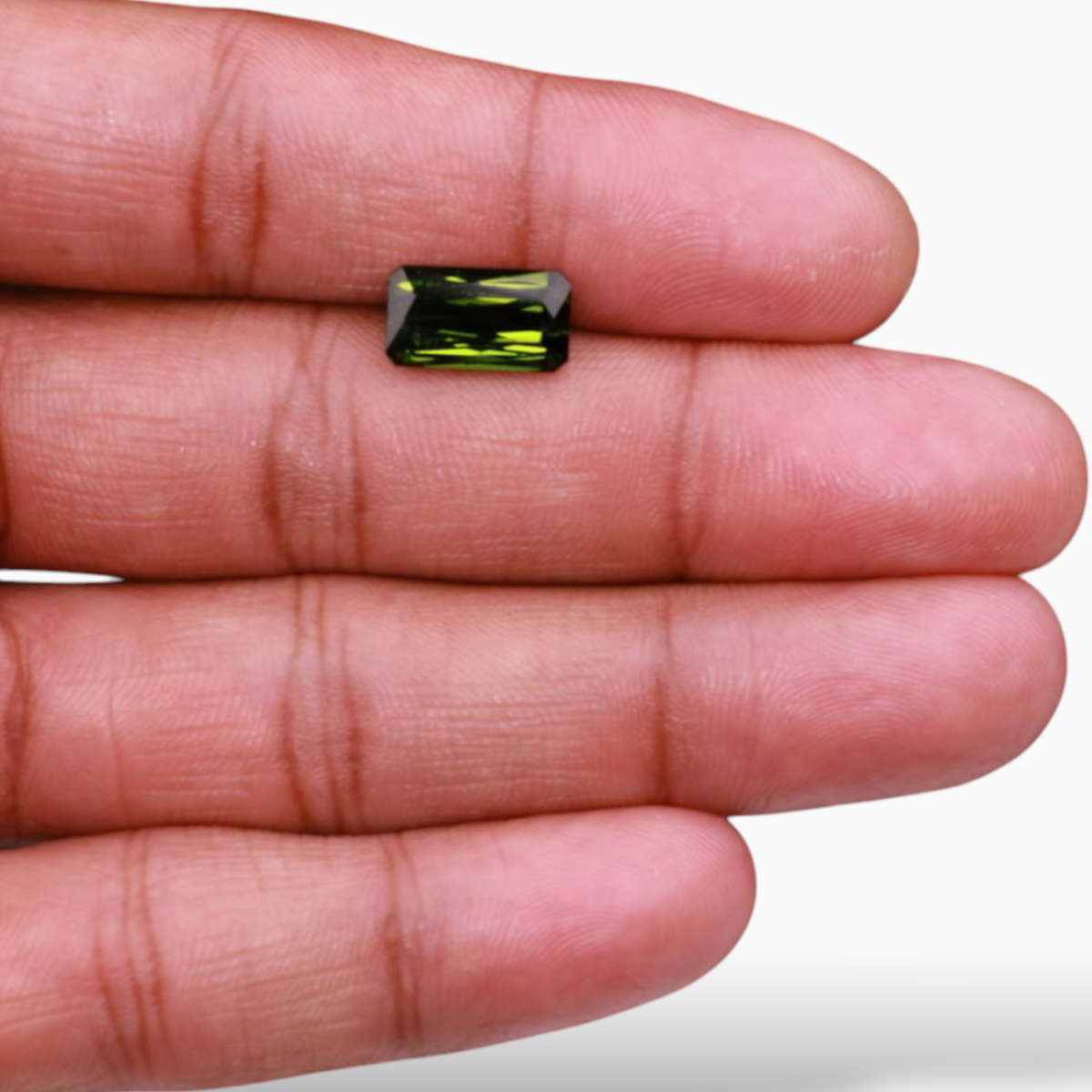 Natural Green Tourmaline Stone 3.84 Carats in Octagon Cut Shape & Size 12.5x6.9mm