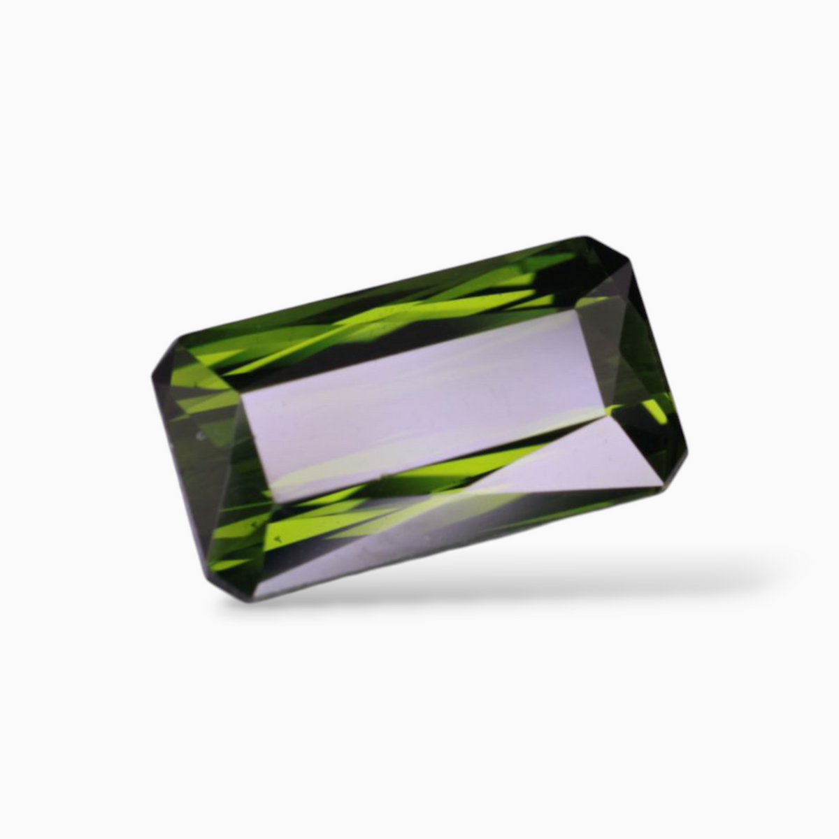 Natural Green Tourmaline Stone 3.84 Carats in Octagon Cut Shape & Size 12.5x6.9mm