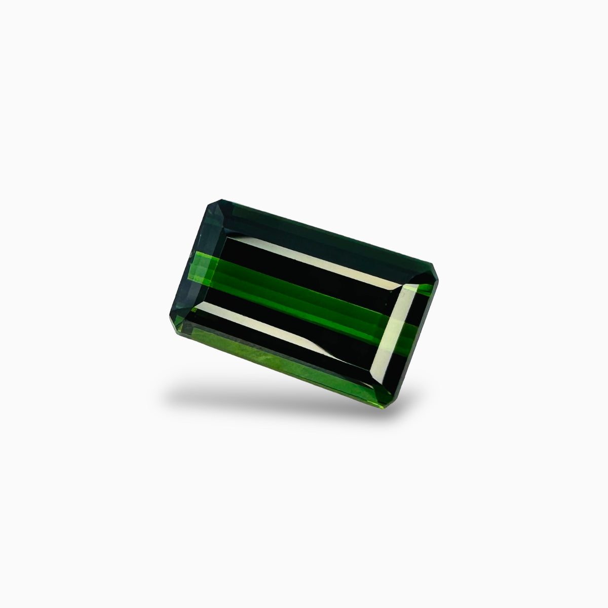 Natural Green Tourmaline Stone 7.36 Carats Emerald Cut (14.3x8.7 mm)