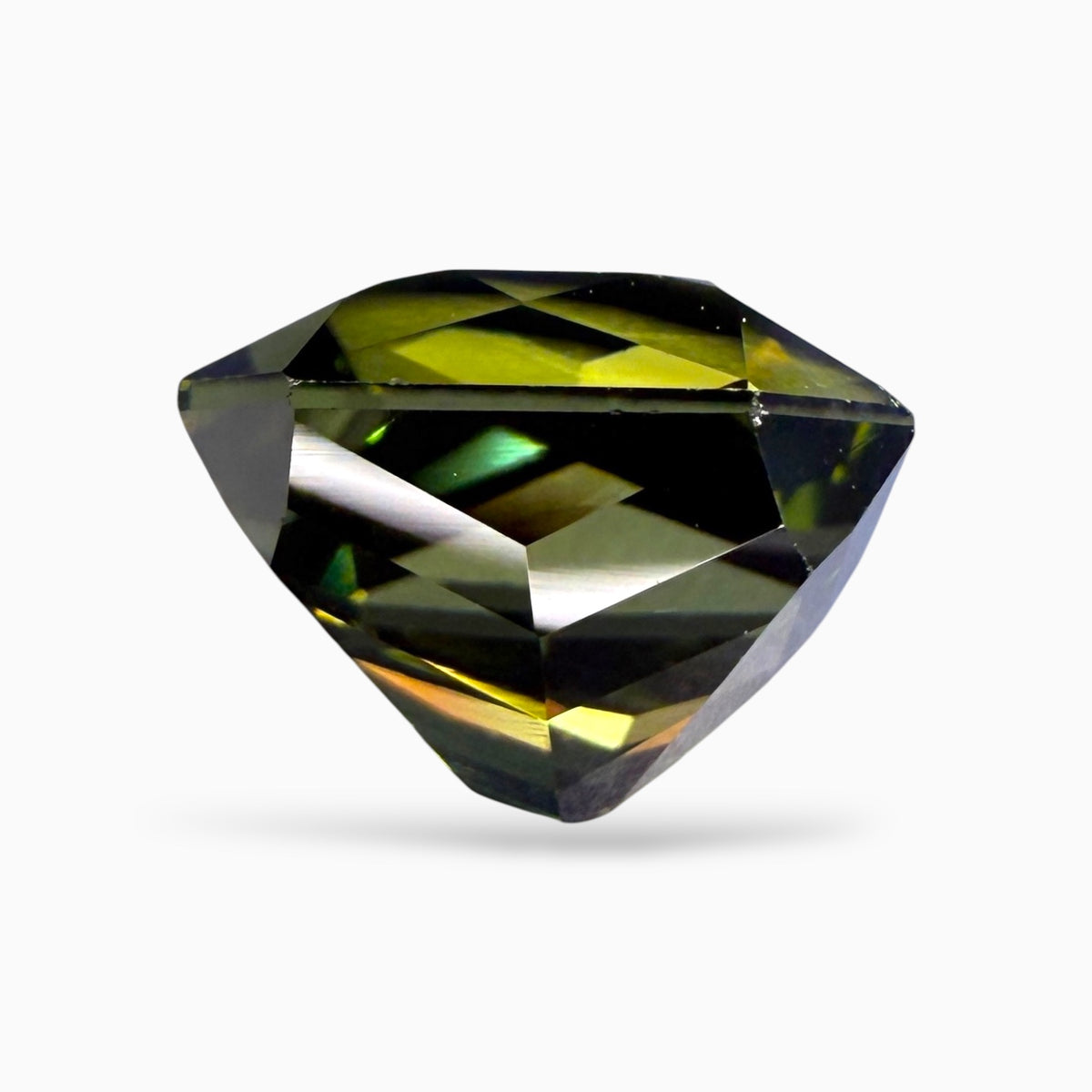 Natural Green Tourmaline Stone Asscher Cut 5.75 Carats 10.5x10 mm