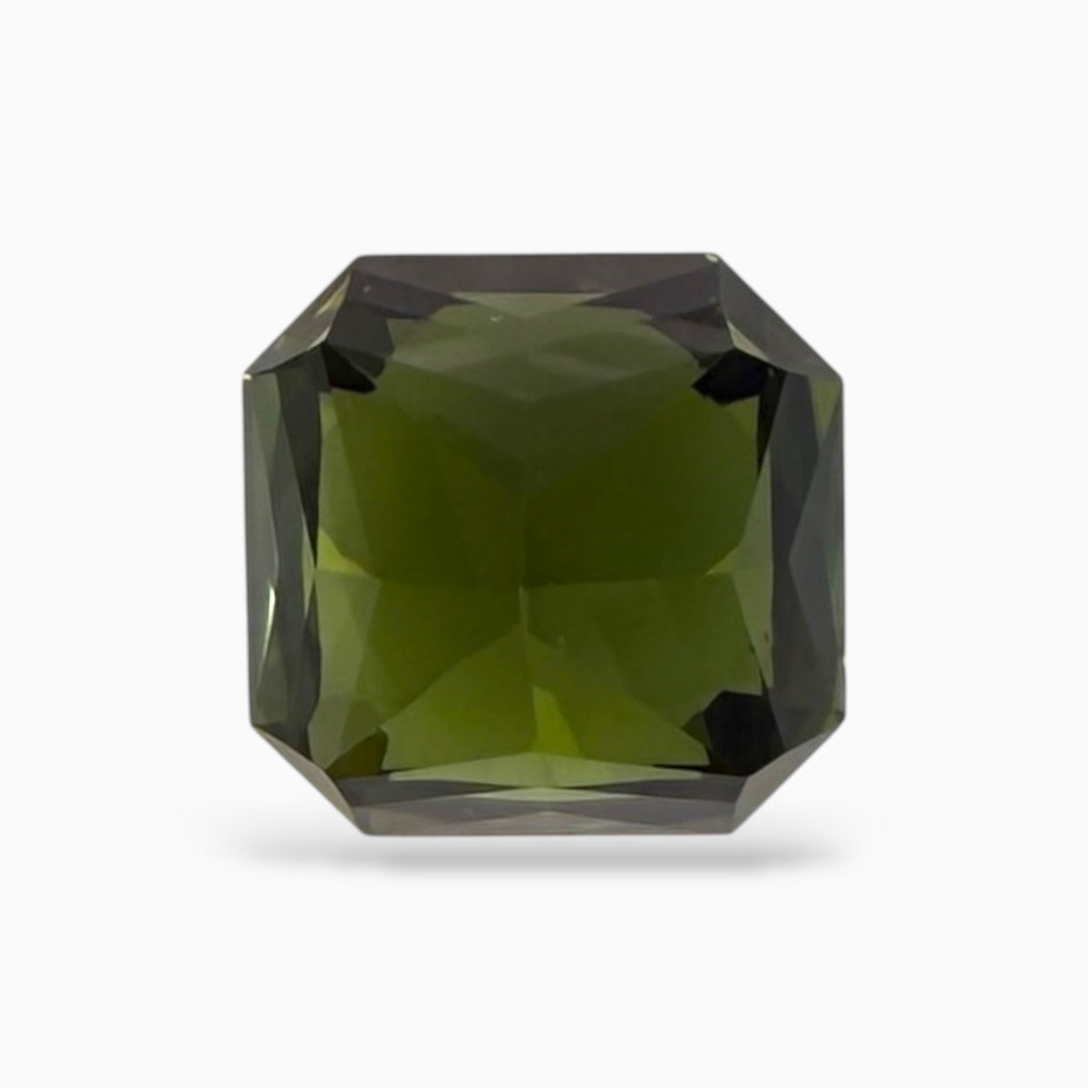 Natural Green Tourmaline Stone Asscher Cut 5.75 Carats 10.5x10 mm