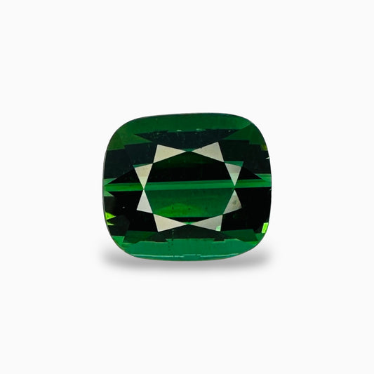 Natural Green Tourmaline Stone Cushion Cut 7.04 Carats 10.7x9.5 mm