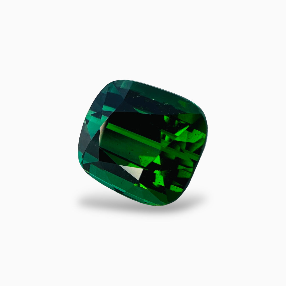 Natural Green Tourmaline Stone Cushion Cut 7.04 Carats 10.7x9.5 mm