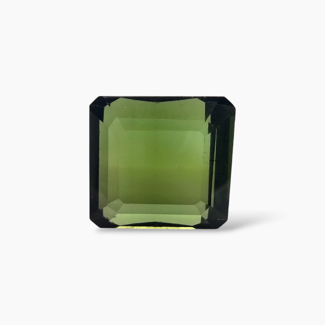 Natural Green Tourmaline in Emerald Cut 8.87 Carats Weight with 12 by 11 MM