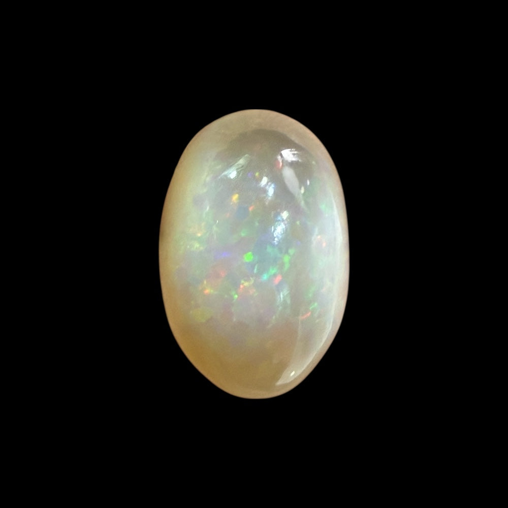 Natural Grey Ethiopian Opal Stone 10.05 Carats Oval Cabochon Shape 17.3 x 11.6 x 8.6 mm