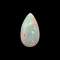 Natural Grey Ethiopian Opal Stone 10.71 Carats Pear Cabochon Shape 24.7 x 14 x 6.2 mm
