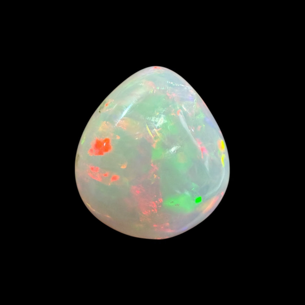 Natural Grey Ethiopian Opal Stone 11.65 Carats Pear Cabochon Shape 18.6 x 16.4 x 7.9 mm