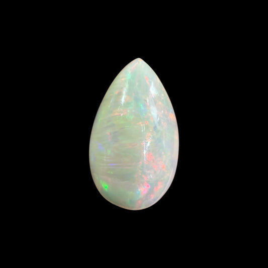 Natural Grey Ethiopian Opal Stone 18.47 Carats Pear Cabochon Shape 25.3 x 15.4 x 9.6 mm