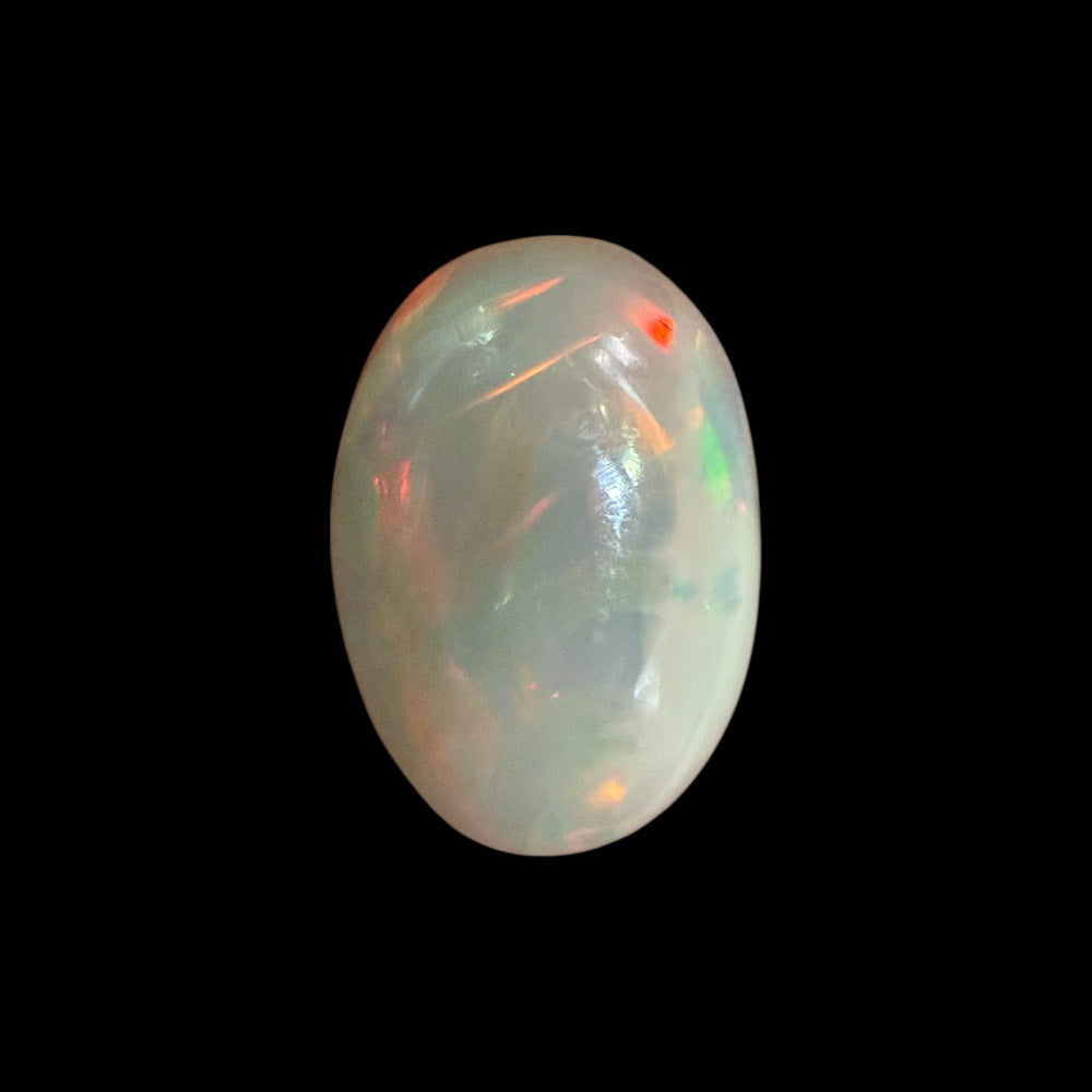 Natural Grey Ethiopian Opal Stone 5.77 Carats Oval Cabochon Shape 17.2 x 11.5 x 5.5 mm
