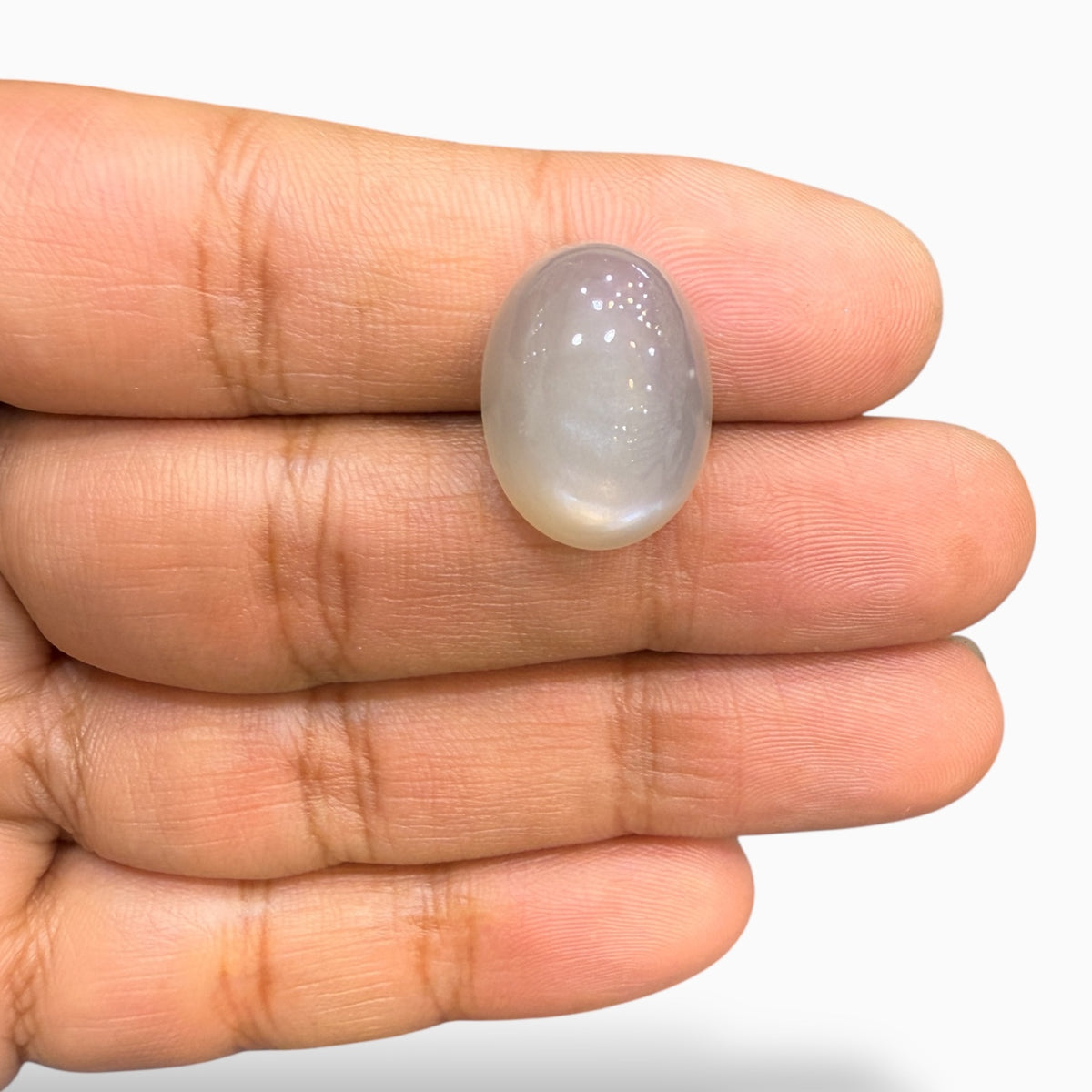 Natural Grey Moonstone Oval Cabochon 17.63 Carats From India