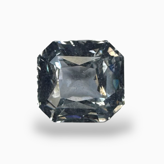 Natural Grey Spinel Stone Sri Lanka 5.08 Carats Asscher Cut (9.5 mm)