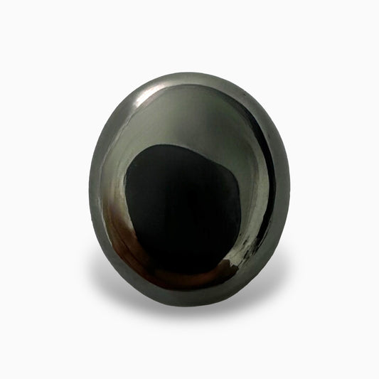 Natural Hematite Stone Oval Cabochon Shape 8.63 Carats (Gunmetal)