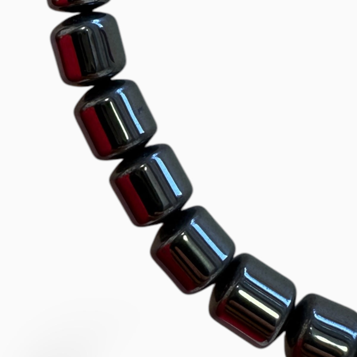 Natural Hematite Stone cylinder Beads 8x7 mm 66 beads