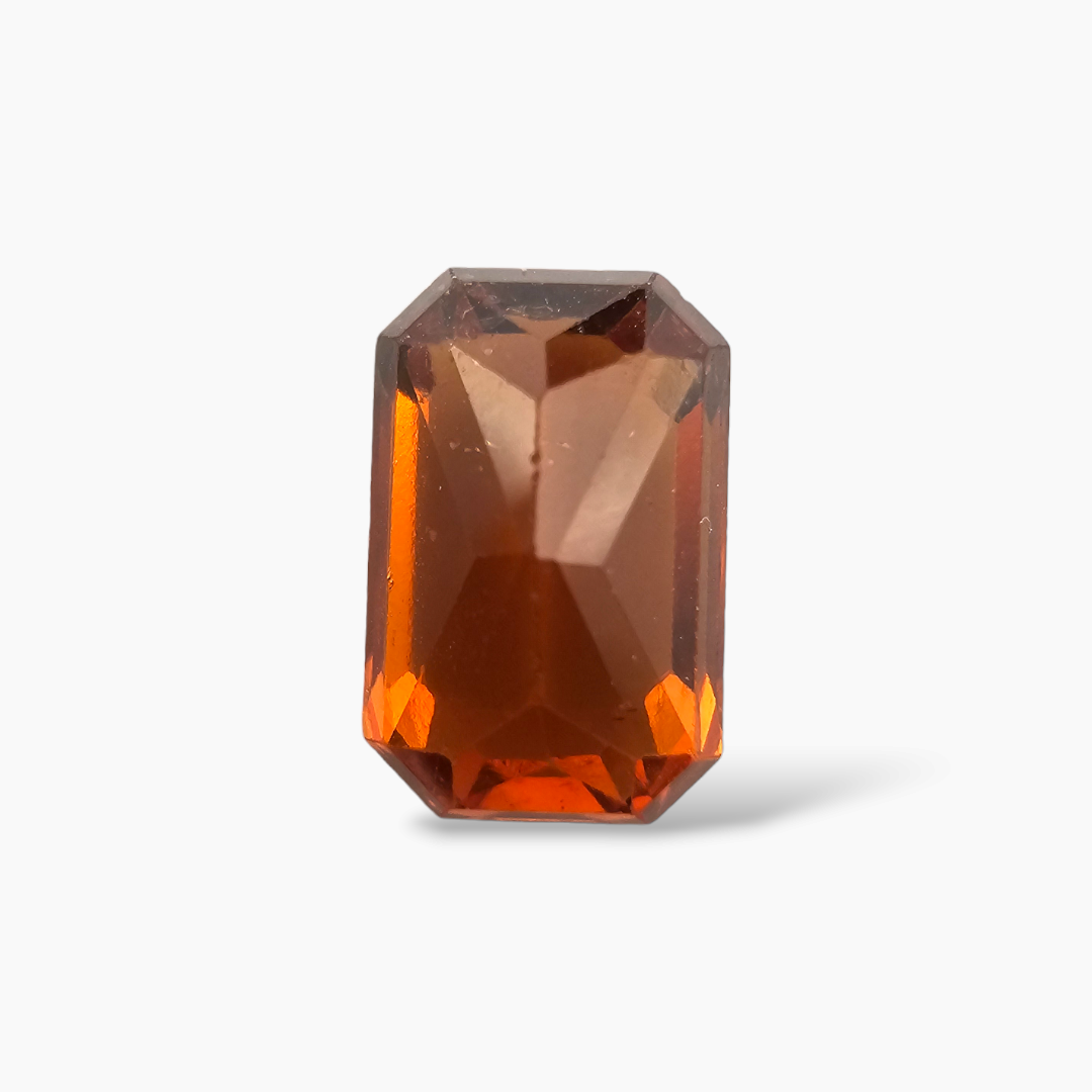 Natural Hessonite Garnet  Stone 2.93 Carats Emeraldcut Shape  ( 10x6.5 mm )