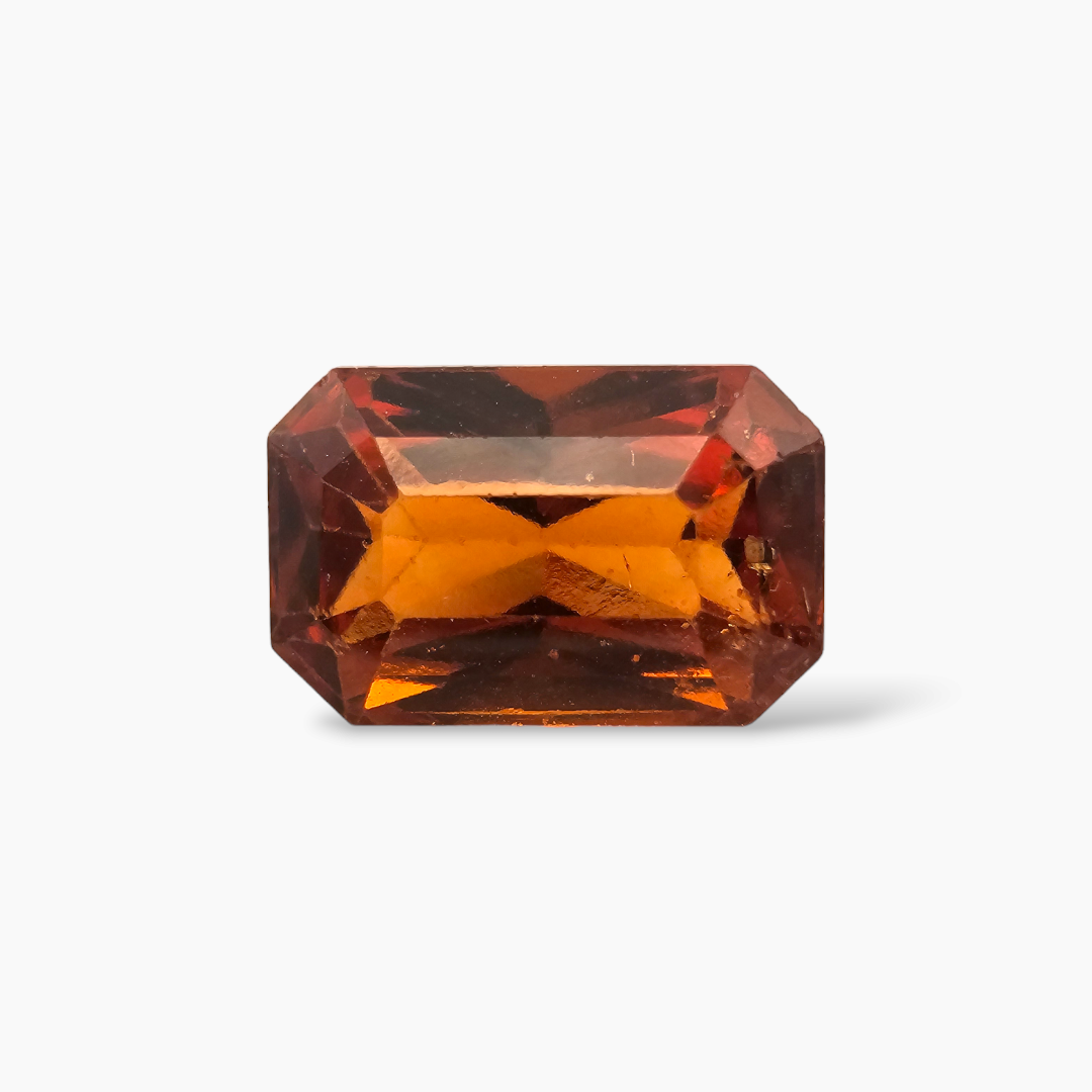 Natural Hessonite Garnet  Stone 2.93 Carats Emeraldcut Shape  ( 10x6.5 mm )