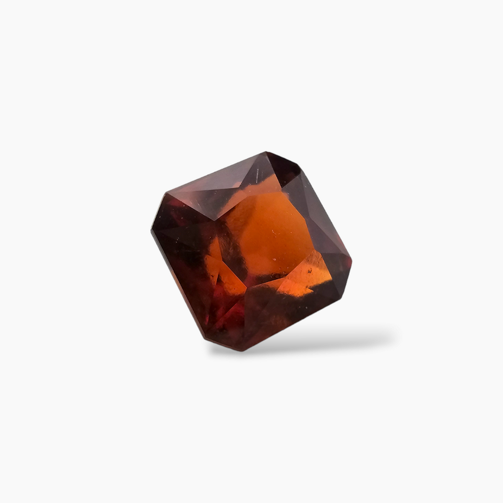 Natural Hessonite Garnet  Stone 5 Carats Asscher Shape  ( 9 mm )
