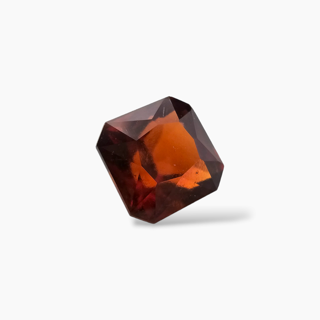 Natural Hessonite Garnet  Stone 5 Carats Asscher Shape  ( 9 mm )