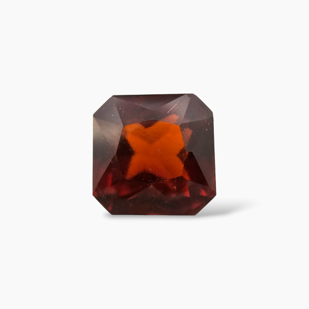 Natural Hessonite Garnet  Stone 5 Carats Asscher Shape  ( 9 mm )