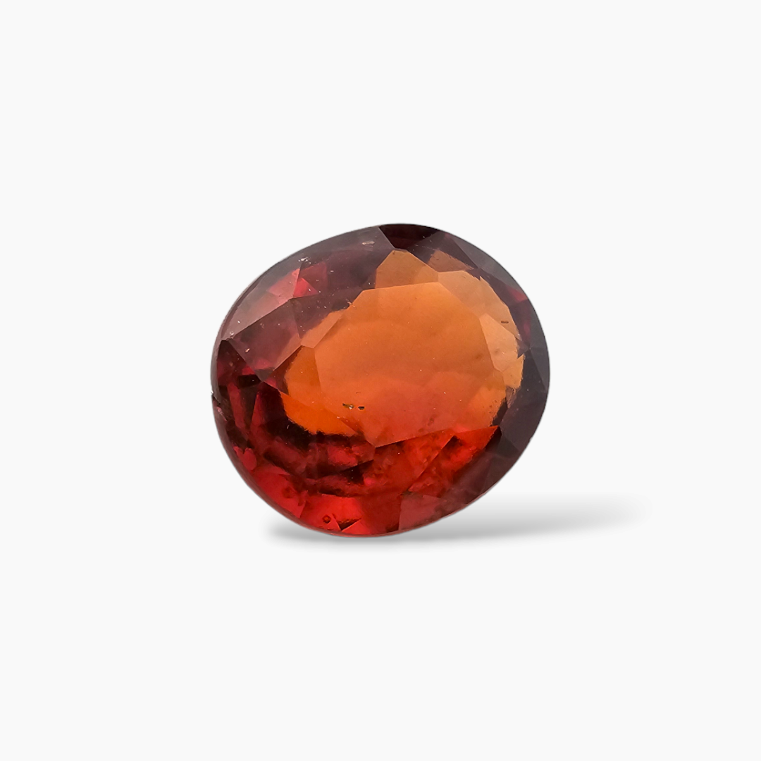 Natural Hessonite Garnet  Stone 6.04 Carats Oval Shape  ( 12.5x11 mm )