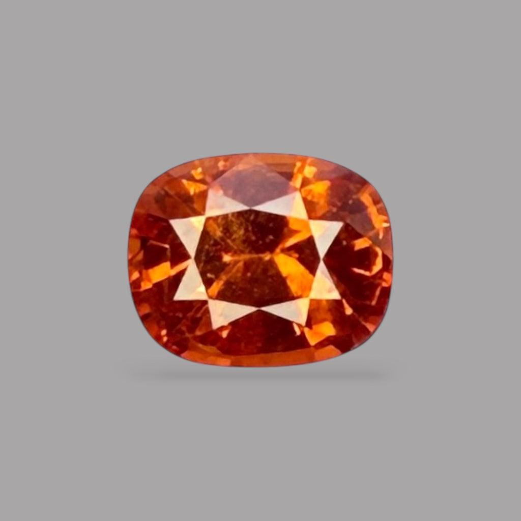 Natural Hessonite (Gomed) Garnet Stone Asscher Cut 1.66 Carats