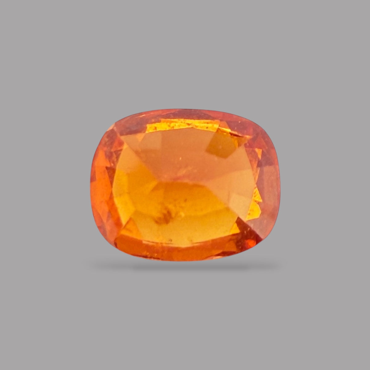 Natural Hessonite (Gomed) Garnet Stone Asscher Cut 1.66 Carats