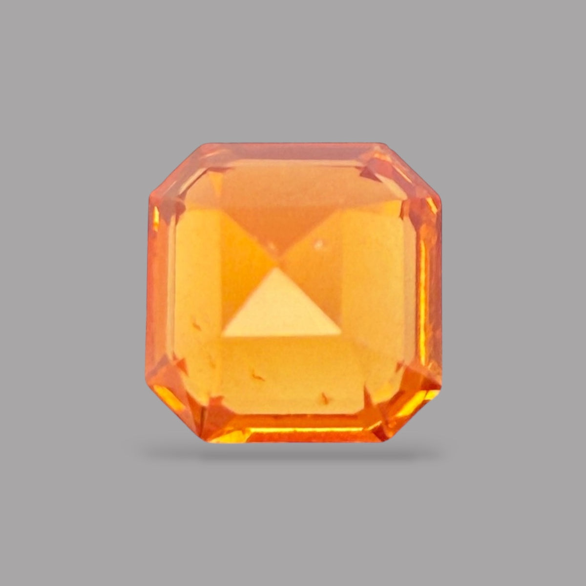 Natural Hessonite (Gomed) Garnet Stone Asscher Cut 2.11 Carats