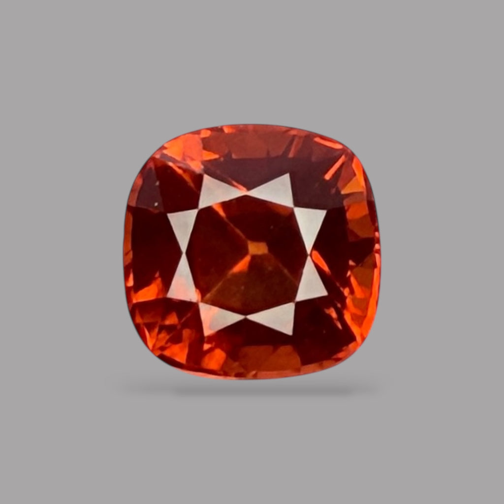 Natural Hessonite (Gomed) Garnet Stone Asscher Cut 2.23 Carats
