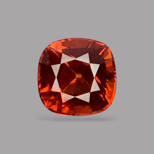 Natural Hessonite (Gomed) Garnet Stone Asscher Cut 2.23 Carats