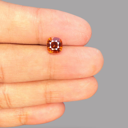 Natural Hessonite (Gomed) Garnet Stone Asscher Cut 2.23 Carats