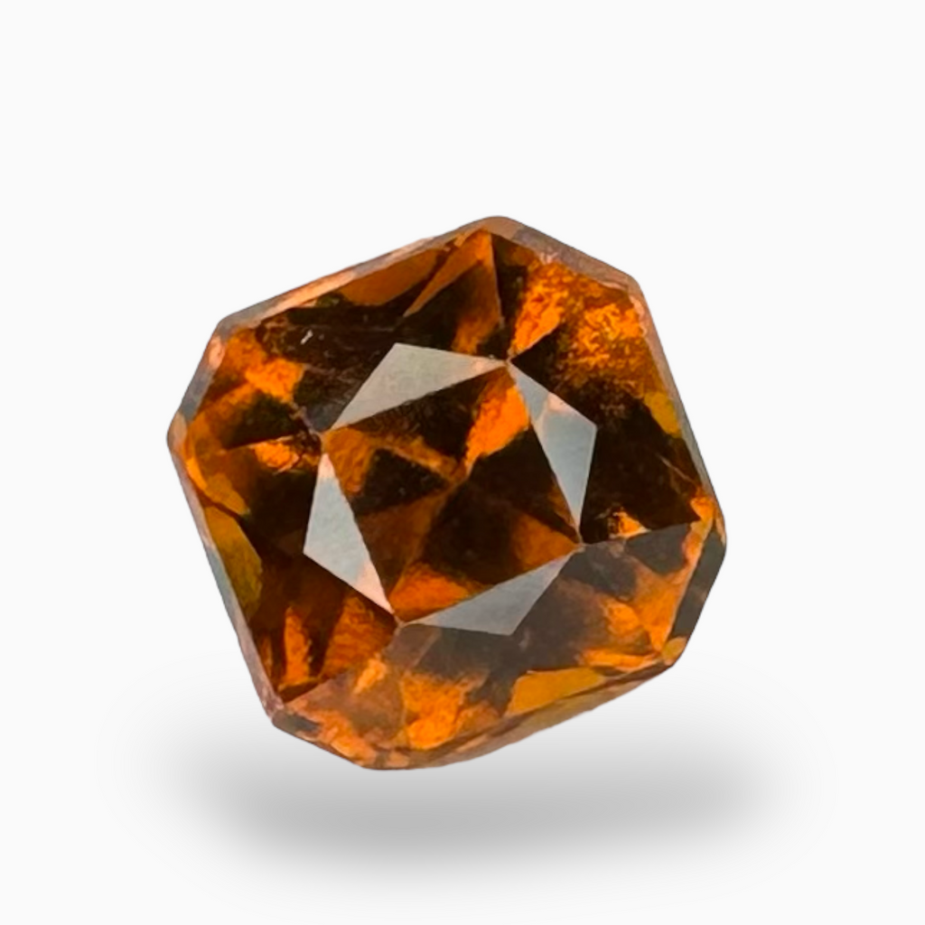 Natural Hessonite (Gomed) Garnet Stone Asscher Cut 2.3 Carats