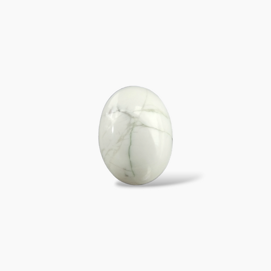 Natural Howlite Stone 25.55 Carats Oval Cabochon Shape  ( 20x15 mm )