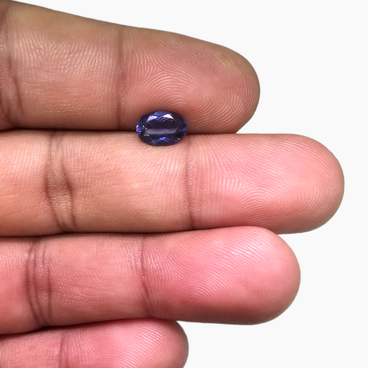 Natural Iolite Stone 0.93 Carats Oval Cut (8x4 mm)