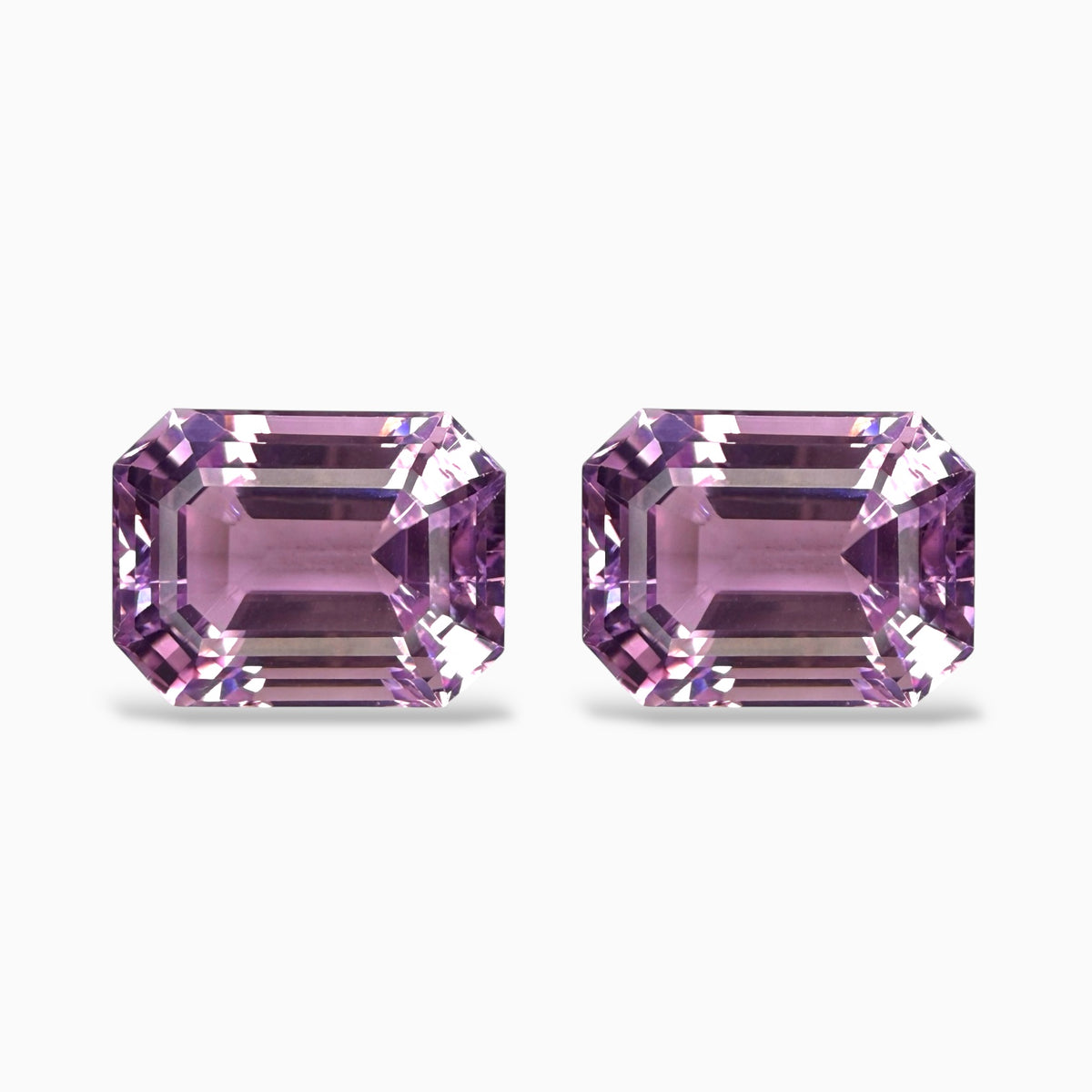 Natural Kunzite Emerald Cut Pair For Earrings 16x12 mm 30.98 Carats 2 Pieces