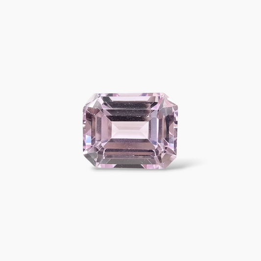 Natural Kunzite Stone 6.76 Carats 11 by 9 MM in Emerald Cut Shape