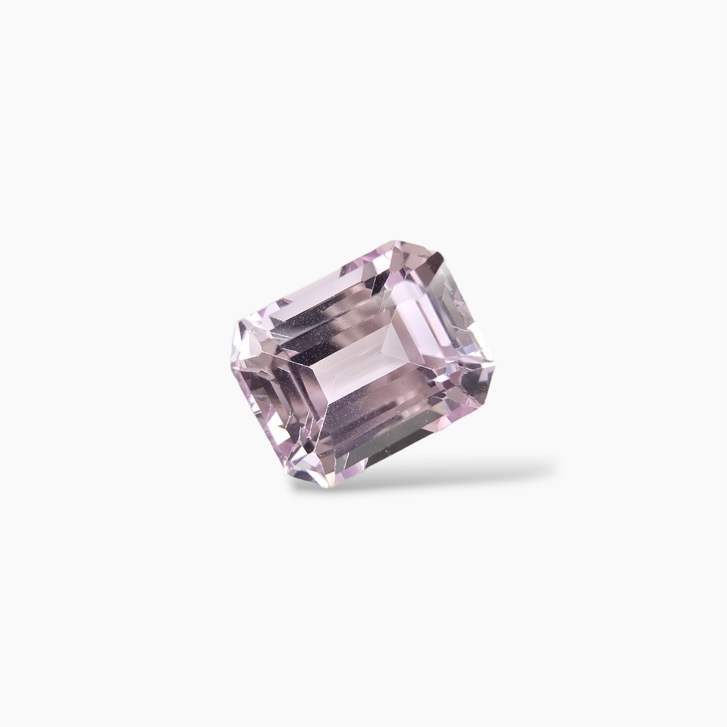 Natural Kunzite Stone 6.76 Carats 11 by 9 MM in Emerald Cut Shape