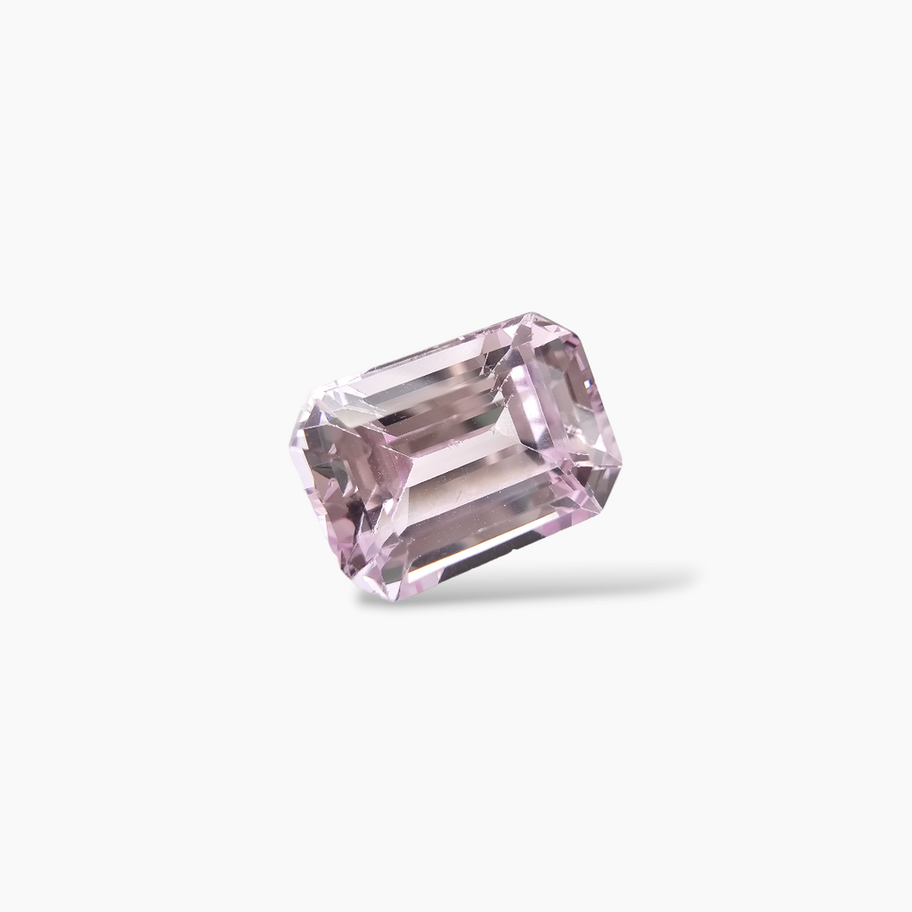 Natural Kunzite Stone in Pink Color 7.58 Carats in Emerald Cut