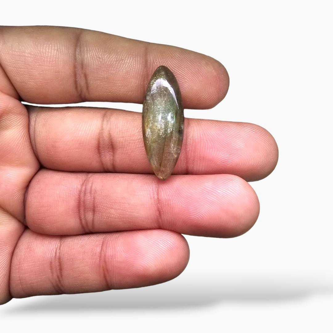 NaturalLabradorite12.78CaratsMarquiseCabochonShape_29x11mm_razagems.com