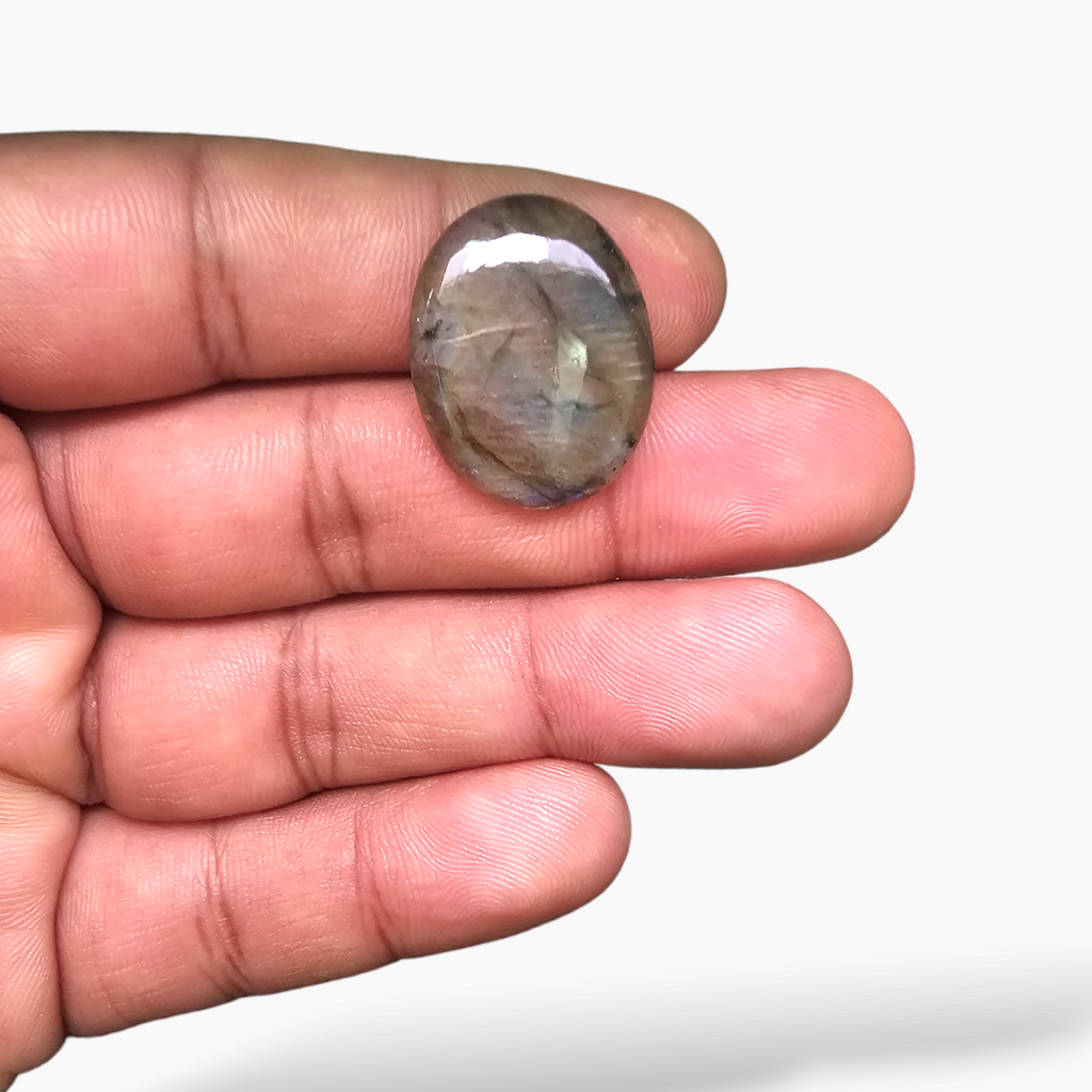 Natural Labradorite 14.6 Carats Oval Cabochon Shape ( 23.5X18 mm )razagems.com